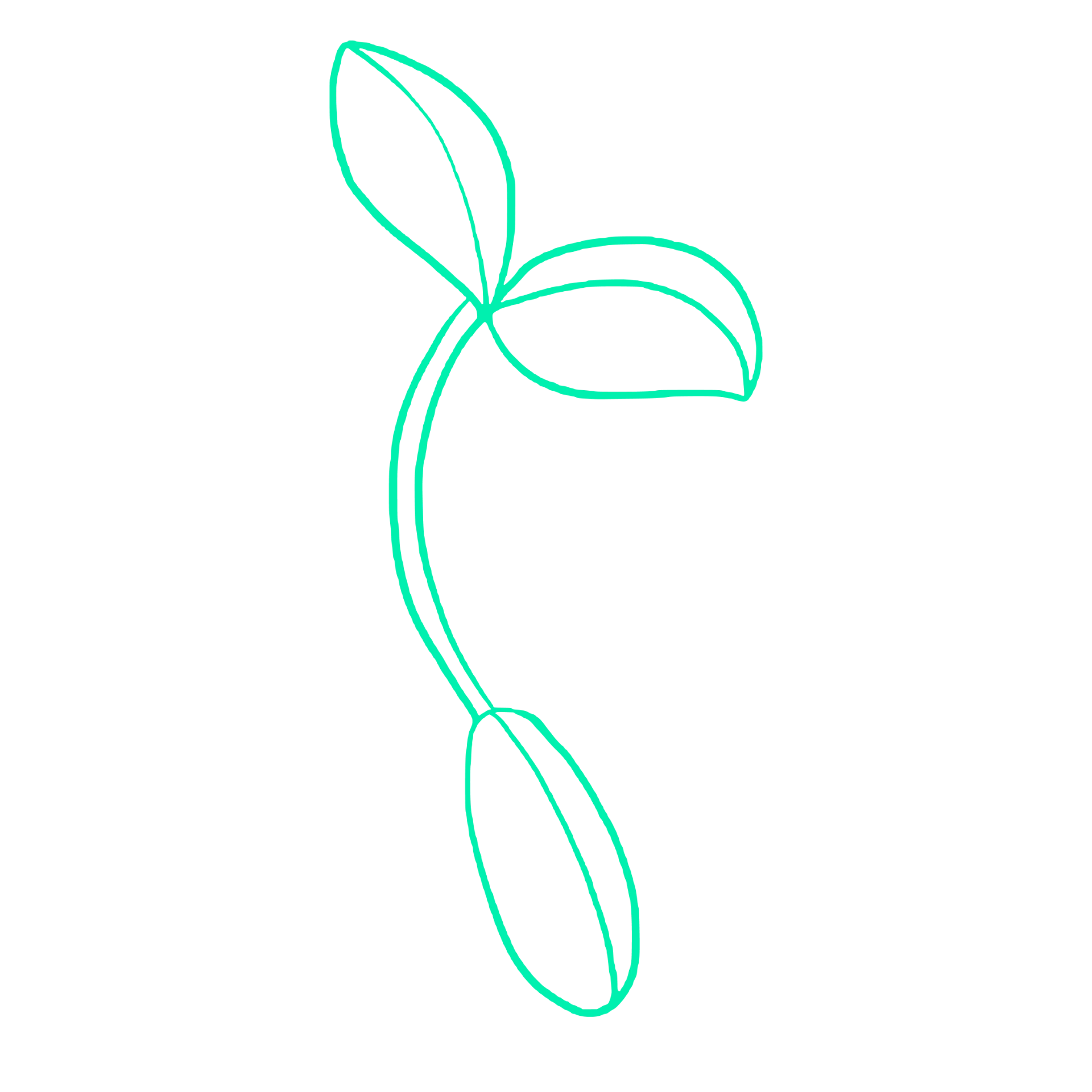 Hand-drawn illustration of a sprout